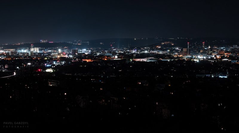 Brno při vypnutém městském osvětlení. Foto: Pavel Gabzdyl, HaP Brno.