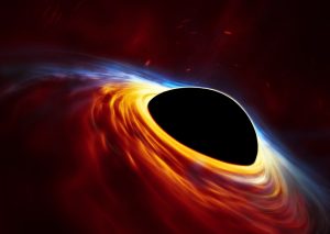Z rotace černých děr by se dala těžit mimořádně velká energie. Kredit: ESO, ESA/Hubble, M. Kornmesser.