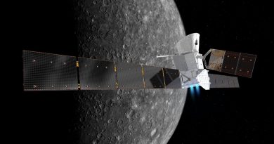 Vesmírna sonda ESA-BepiColombo preletí popri planéte Merkúr Sonda ESA-BepiColombo nad Merkúrom (Zdroj: ESA)