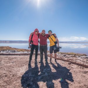 Filmařský tým dokumentu „Do Chile za zatměním Slunce“. Zleva: Jiří Malík, Jiří Dobrý a Ondřej Smékal. Foto: FÚ v Opavě.