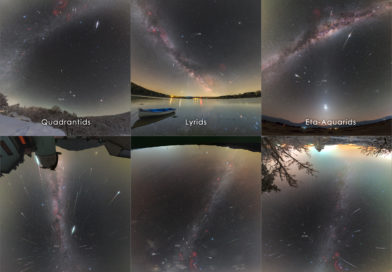 Kolekce všech 6 nejaktivnějších každoročních meteorických rojů. Foto: Petr Horálek/FÚ v Opavě.