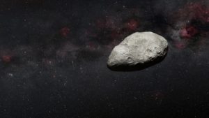 Ilustrační obrázek asteroidu. Autoři: N. Bartmann (ESA/Webb), ESO/M. Kornmesser and S. Brunier, N. Risinger (skysurvey.org)