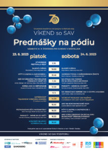 Plagát podujatia Víkend so SAV a kompletný program na pódiu. Zdroj: SAV.