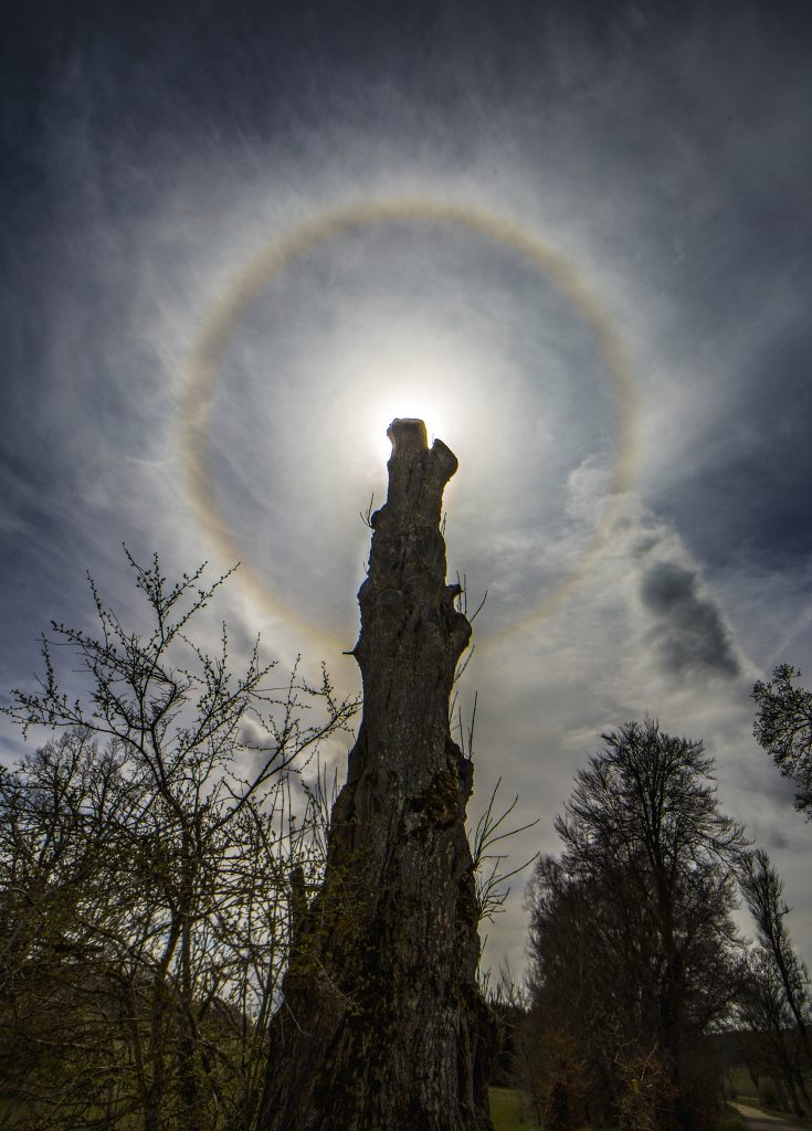 Snímka dňa NASA z 13. januára 2024 s názvom "Kruh okolo Slnka". Foto: Radoslav Zboran.