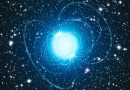 Neutronová hvězda s výskytem polárních září. Umělecká představa: ESO/L. Calçada