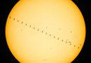 Mezinárodní kosmická stanice ISS před Sluncem 13. srpna 2025 z obce Habřinky na Pardubicku. Foto: Petr Horálek, FÚ SLU v Opavě.