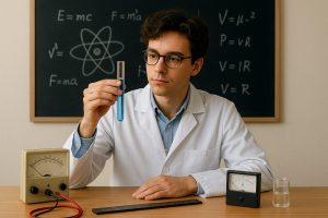 Mladý fyzik - ilustrační obrázek. Zdroj: ChatGPT.