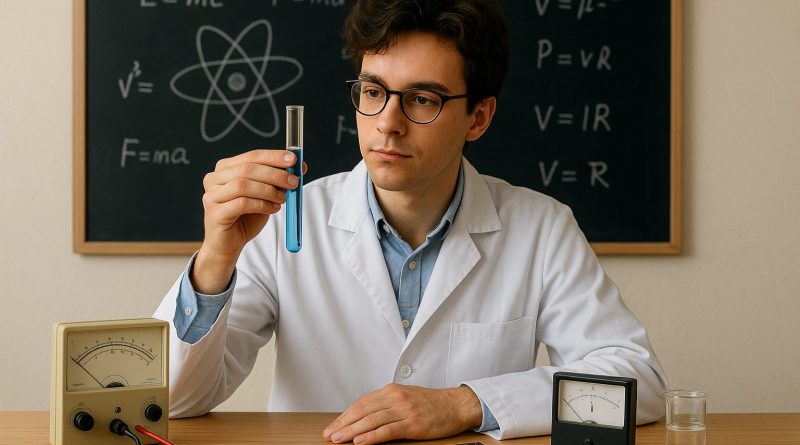 Mladý fyzik - ilustrační obrázek. Zdroj: ChatGPT.