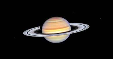 Planeta Saturn v říjnu roku 2023. Podobný sklon prstenců nabídne při pozorování dalekohledem během své opozice se Sluncem v říjnu 2026. Foto: NASA, ESA, STScI, A. Simon (NASA-GSFC).