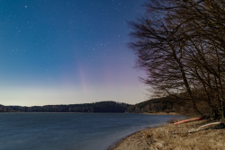 Polární záře 14. března 2022 nad Sečskou přehradou. Foto: Petr Horálek/FÚ v Opavě. Polární záře 14. března 2022 nad Sečskou přehradou. Foto: Petr Horálek/FÚ v Opavě.