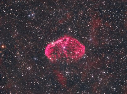 Srpková mlhovina. Foto: Matěj Merunka/KaL. Srpková mlhovina. Foto: Matěj Merunka/KaL.